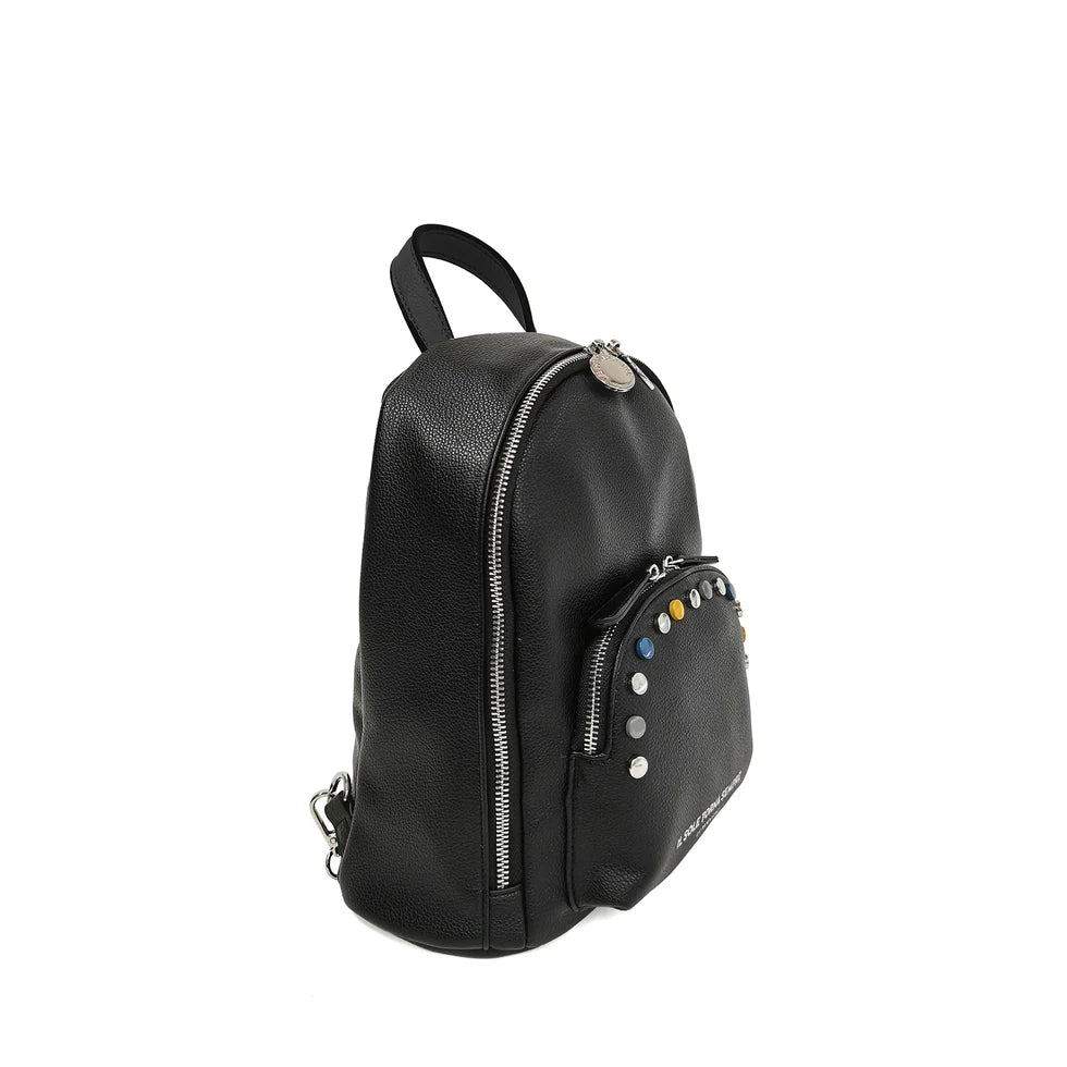 ps255b043 black Brenda Backpack With Studs Multicolor