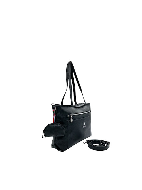Beverly Hills Polo Club Σετ Γυναικεία Τσάντα Ώμου Μαύρη bh 4130
