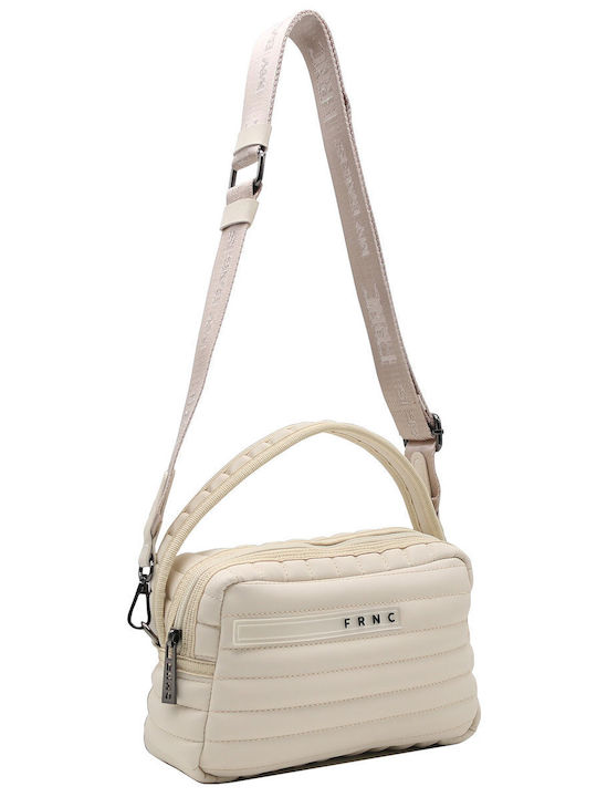 FRNC Γυναικεία Τσάντα Χιαστί Ivory 4634