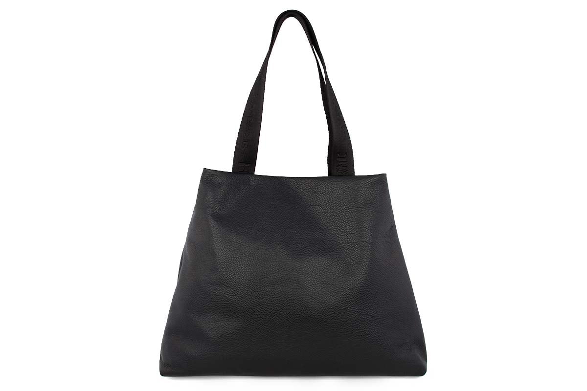 FRNC Γυναικεία Δερμάτινη Τσάντα Black 3765-BLK