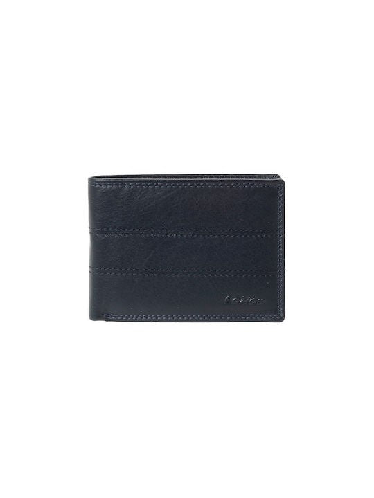 Lavor Δερμάτινο Ανδρικό Πορτοφόλι με RFID Μπλε 1-3781