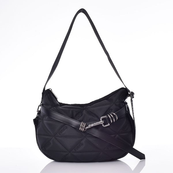 FRNC - FRANCESCO SMALL SIGNATURE MOON BAG Κωδικός: 1117 BLK