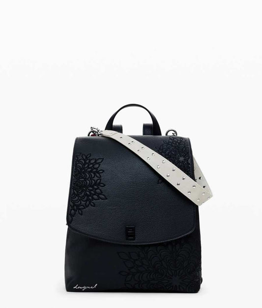 Γυναικείο Μεσαίο σακίδιο με καπάκι και ανάγλυφα σχέδια 25WAKP19/2000U