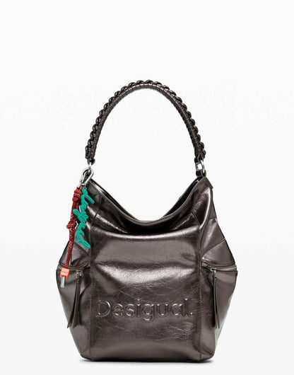 Γυναικείο Μεταλλιζέ σακίδιο με μεγάλο λογότυπο 25WAKP28/9225U