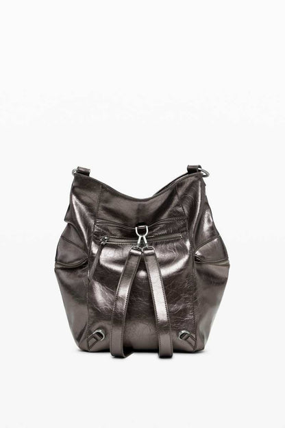 Γυναικείο Μεταλλιζέ σακίδιο με μεγάλο λογότυπο 25WAKP28/9225U