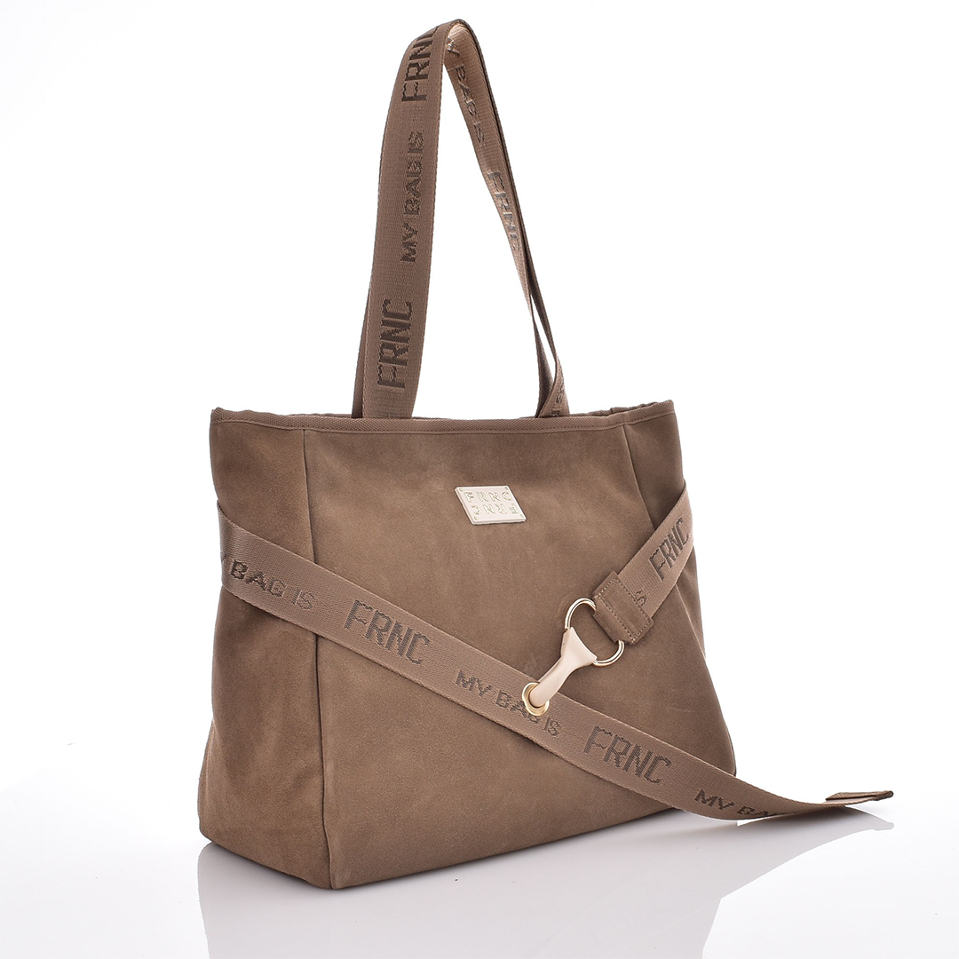 Τσάντα Ώμου/ Χιαστί Μπεζ FRNC 3726 Καστορ