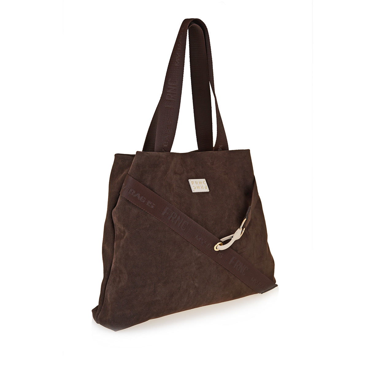 Δερμάτινη Γυναικεία Τσάντα Ώμου Καφέ | FRNC 3727 Καστορ