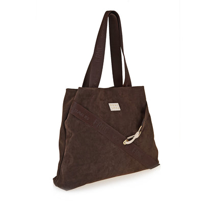 Δερμάτινη Γυναικεία Τσάντα Ώμου Καφέ | FRNC 3727 Καστορ