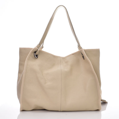 Δερμάτινη Γυναικεία Τσάντα Ώμου Μπεζ FRNC 3776