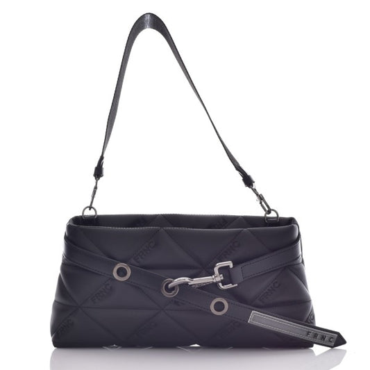 FRNC - FRANCESCO WATER REPELLENT SATIN SHOULDER BAG Κωδικός: 4163 BLK