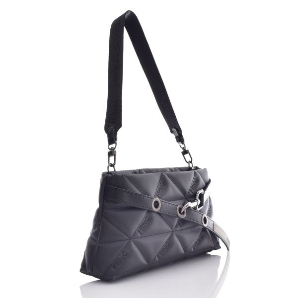 FRNC - FRANCESCO WATER REPELLENT SATIN SHOULDER BAG Κωδικός: 4163 BLK