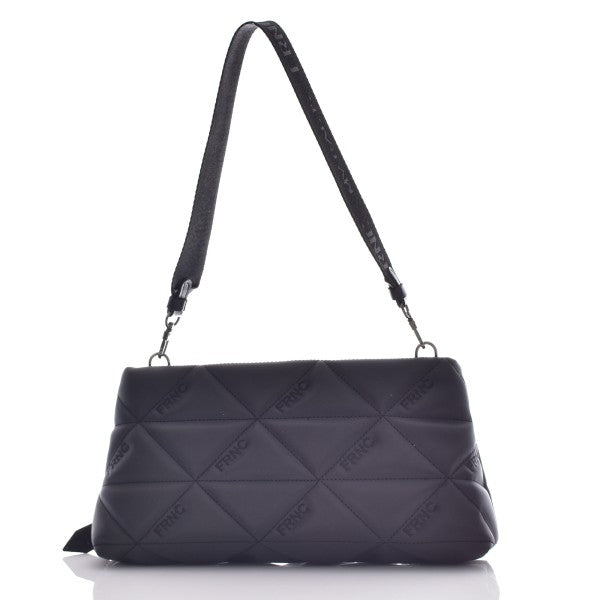 FRNC - FRANCESCO WATER REPELLENT SATIN SHOULDER BAG Κωδικός: 4163 BLK