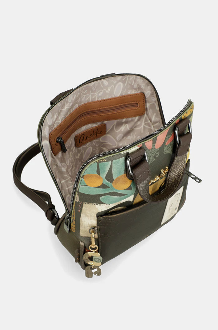 Short-handle printed backpack Amphora 42715-303