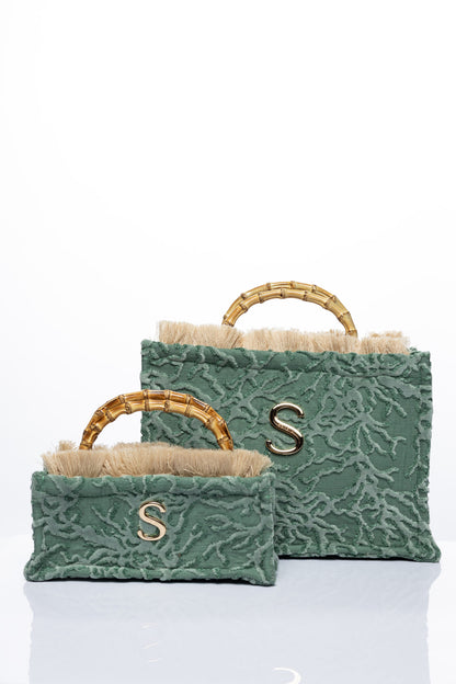 ESMERALDA MINI BAMBOO TOTE BAG