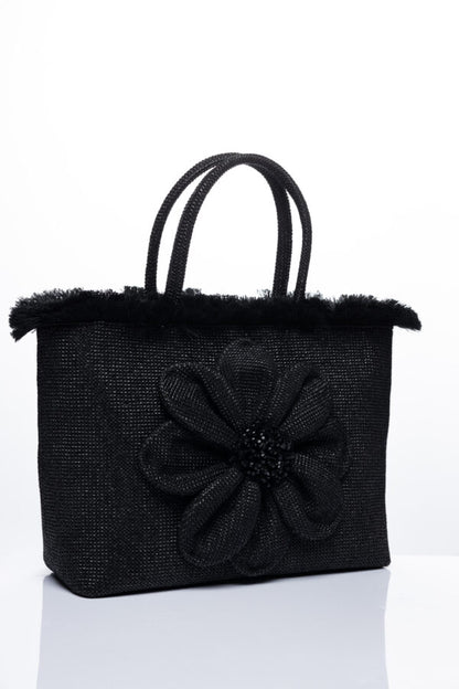 FALBALA BEACH BAG BLACK