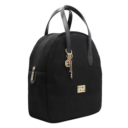 FRNC ΓΥΝΑΙΚΕΙΑ ΤΣΑΝΤΑ WATER REPELLENT SATIN ΕΛΛΗΝΙΚΗ 5575 ΜΑΥΡΗ