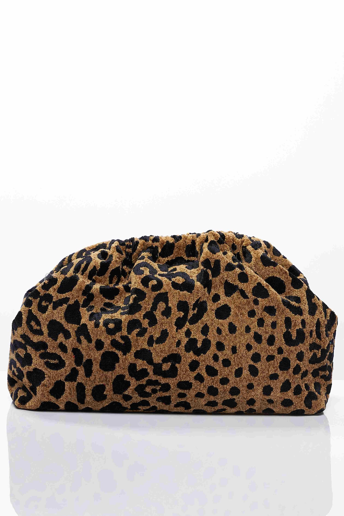 Τσάντα κούπας LEOPARD VELVET ΚΑΦΕ