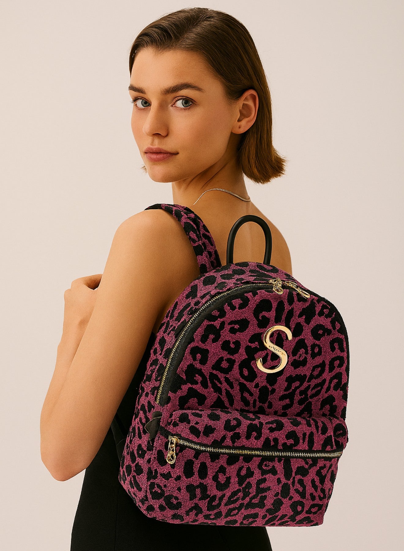 ΣΑΚΙΔΙΟ ΠΛΑΤΗΣ LEOPARD VELVET MAGENTA