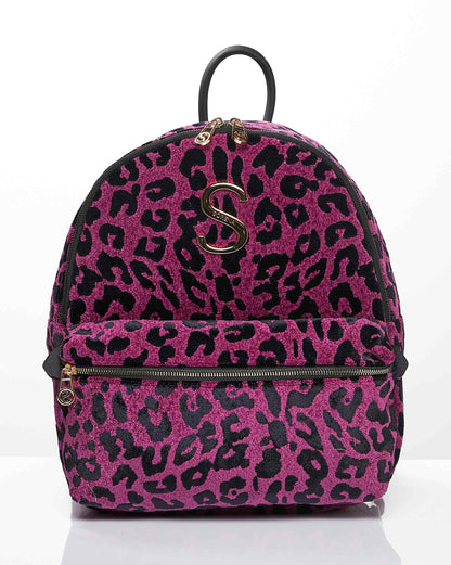 ΣΑΚΙΔΙΟ ΠΛΑΤΗΣ LEOPARD VELVET MAGENTA