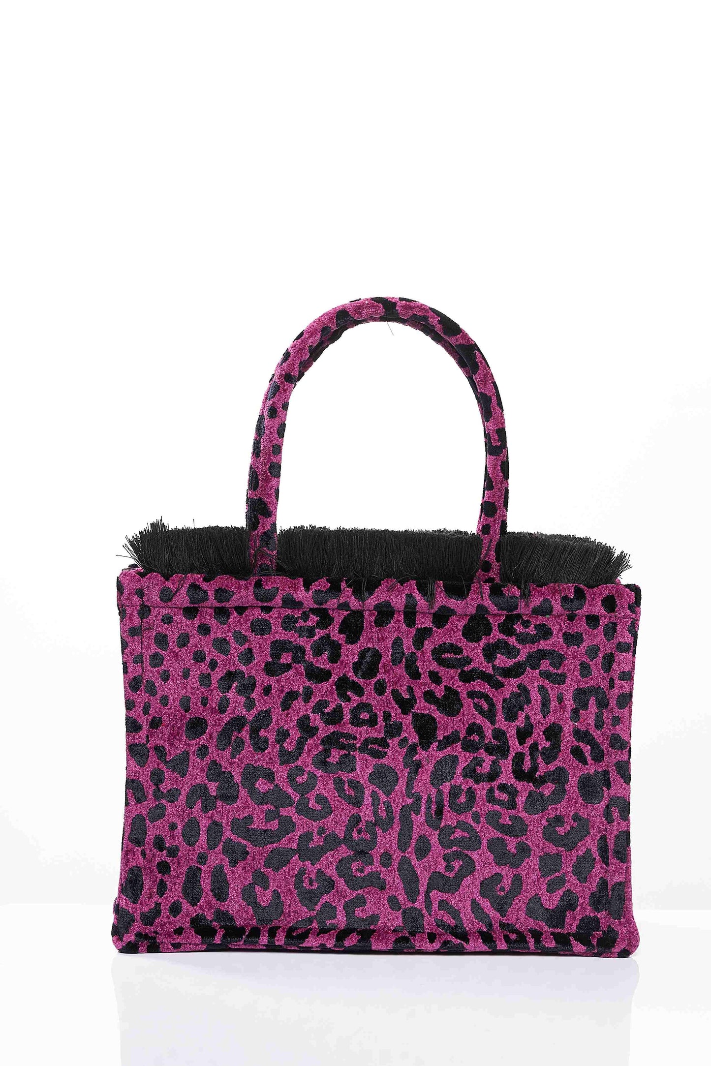 ΜΕΣΑΙΑ ΤΣΑΝΤΑ TOTE LEOPARD VELVET MAGENTA