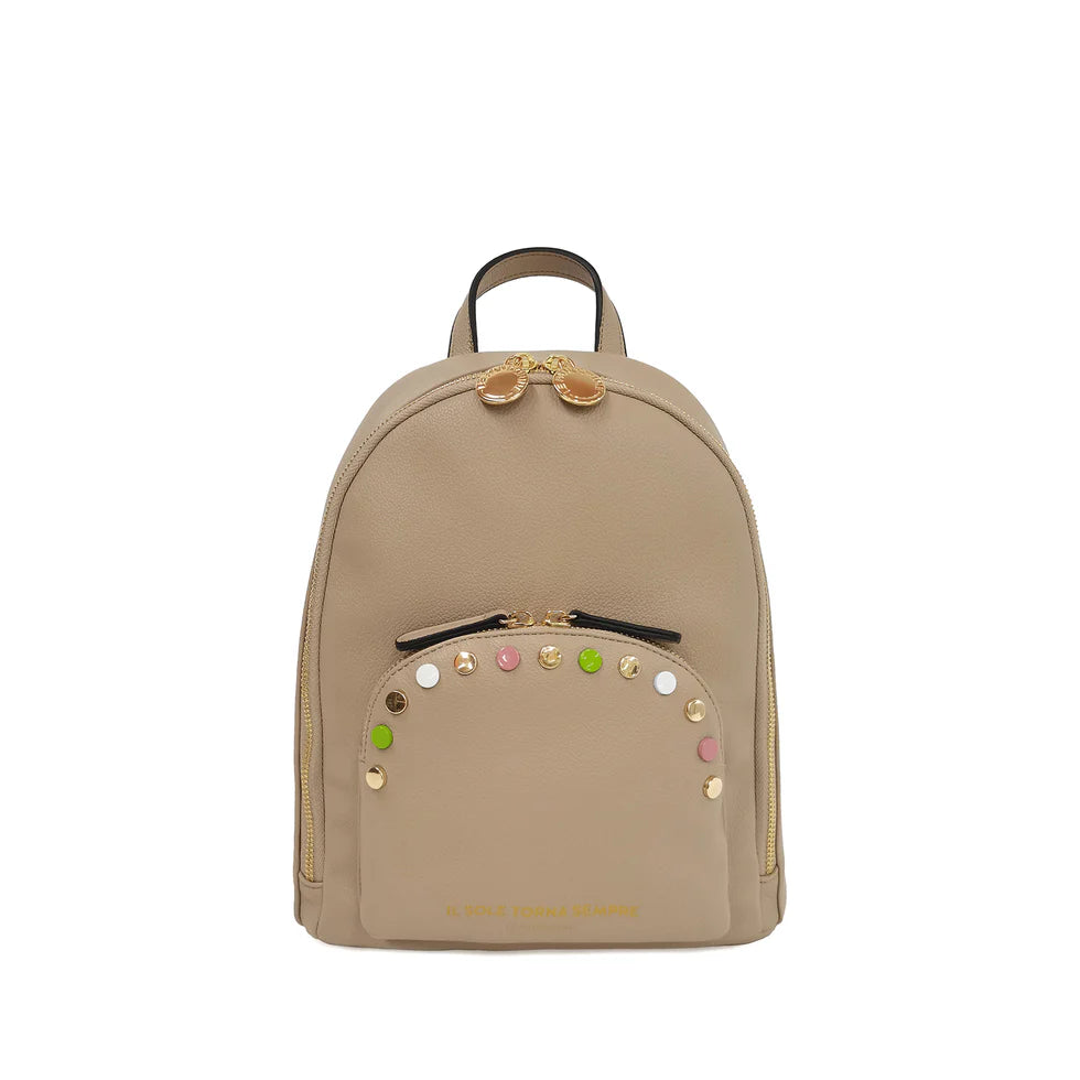 ps255b043 natural Brenda Backpack With Studs Multicolor