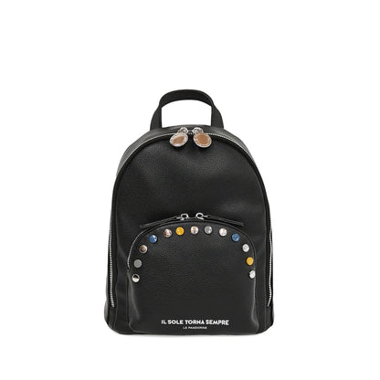 ps255b043 black Brenda Backpack With Studs Multicolor