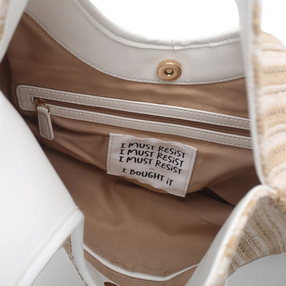 Olivia maxi hobo in white raffia ps2626b76