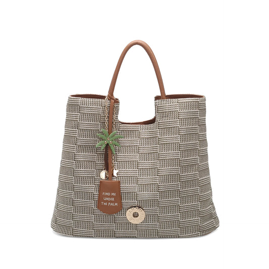 Miriam shopping bag with matching accessory in avio blue ps2627b37