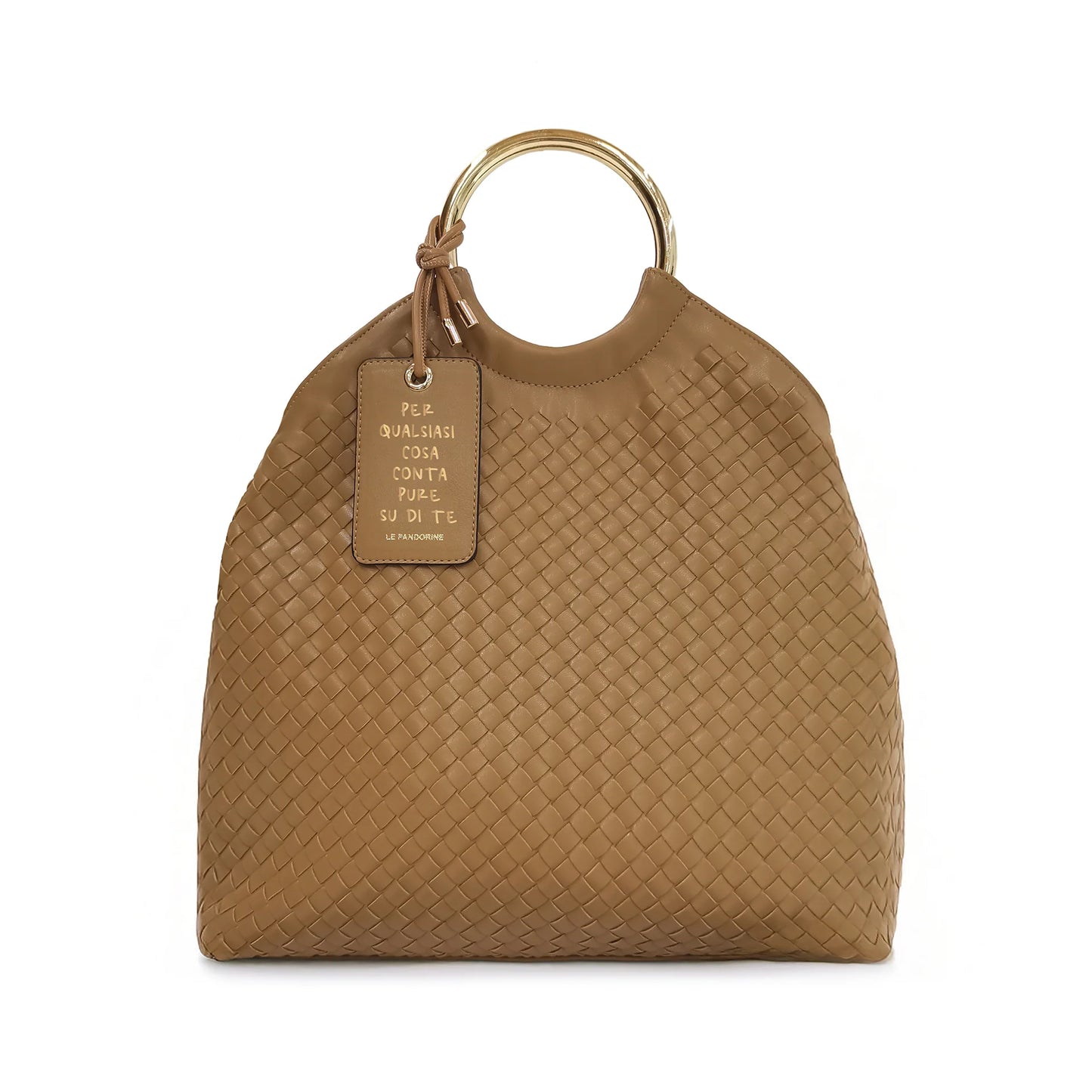 Aurora handbag with hoop handle natural color ps268b550