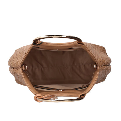 Aurora handbag with hoop handle natural color ps268b550