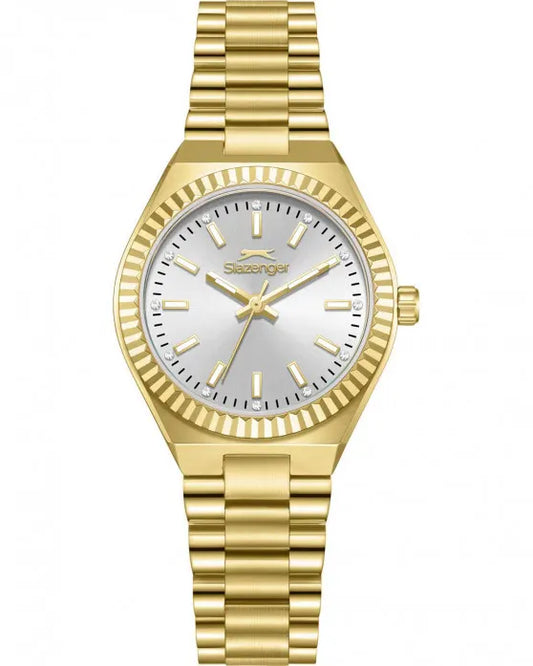 Ρολόι SLAZENGER Crystals Gold Stainless Steel Bracelet SKU SL.09.2476.3.05