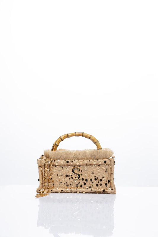 ZOUZOU MINI BAMBOO BAG BEIGE