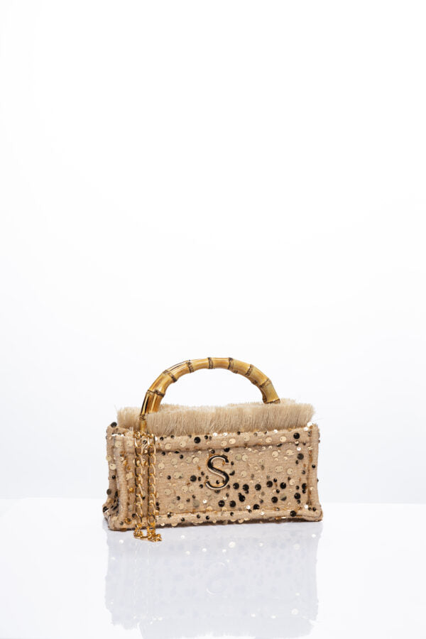 ZOUZOU MINI BAMBOO BAG BEIGE