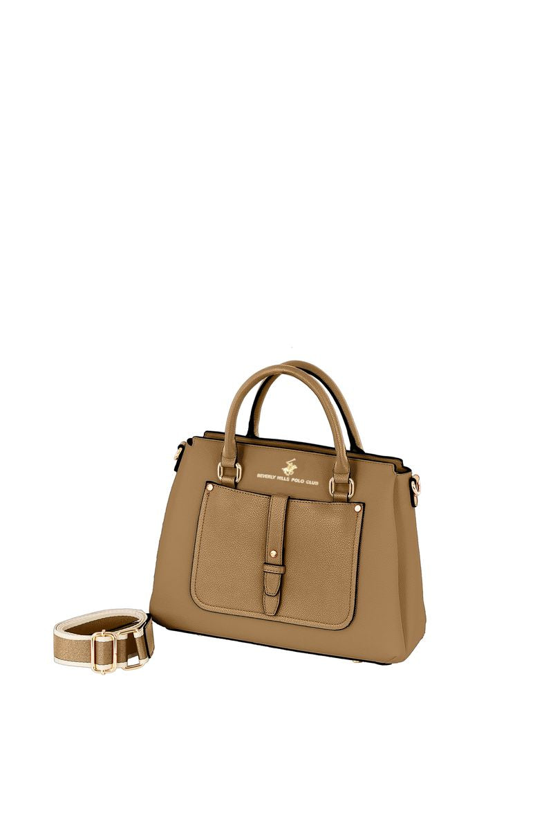 Beverly Hills Polo Γυναικεία Τσάντα Χειρός-Ώμου BH-4543 Μπεζ