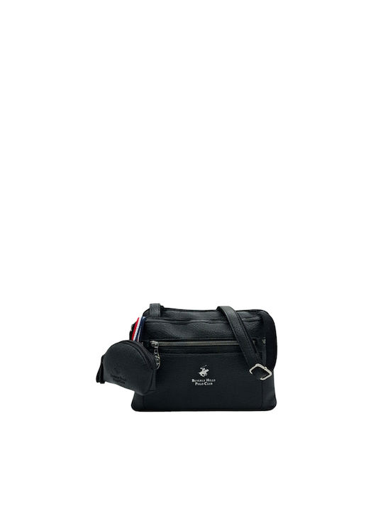 Beverly Hills Polo Club Γυναικεία Τσάντα Ώμου Μαύρη bh 4138