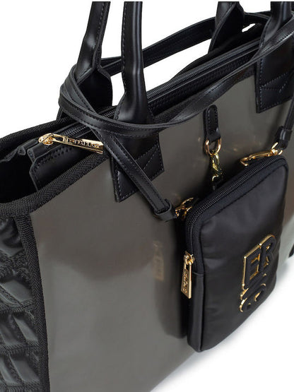FRNC Γυναικεία Τσάντα Shopper Ώμου Γκρι 4482