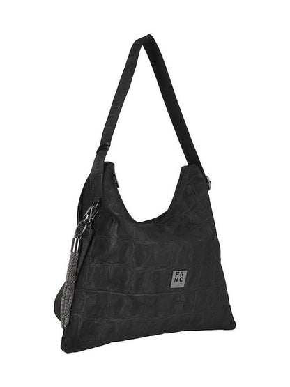 FRNCΓυναικεία Τσάντα Ώμου Μαύρη 6141