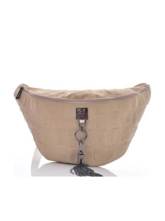 FRNCΥφασμάτινη Γυναικεία Τσάντα Χειρός Μπεζ 6131