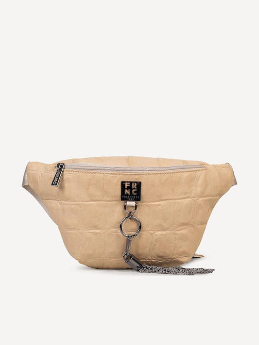 FRNCΓυναικεία Τσάντα Ώμου Μπεζ 6130