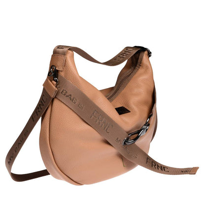 Γυναικεία Δερμάτινη Τσάντα Ώμου & Χιαστί FRNC 3760