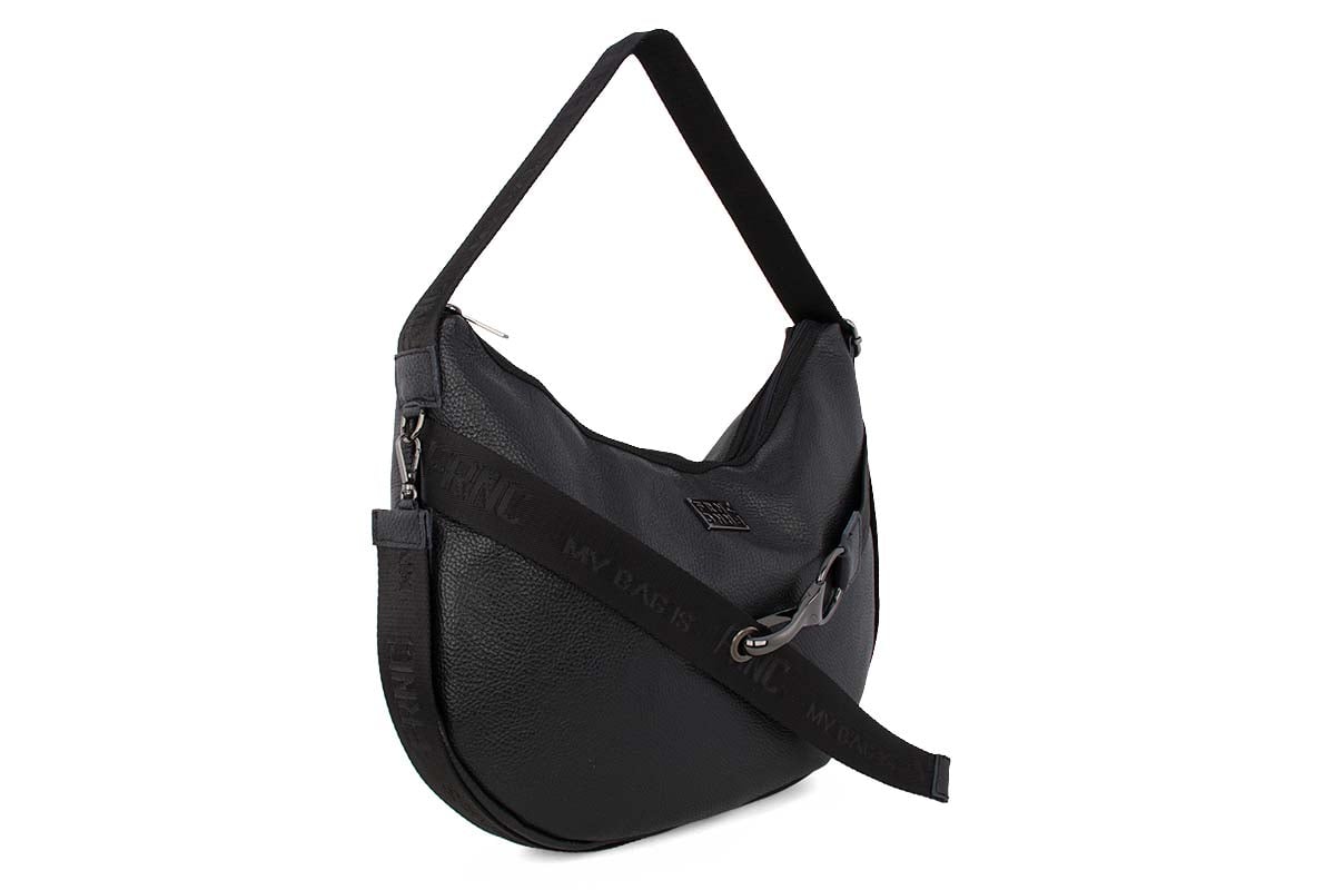 FRNC Γυναικεία Δερμάτινη Τσάντα Black 3760-BLK