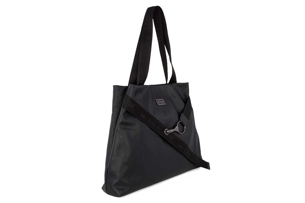 FRNC Γυναικεία Δερμάτινη Τσάντα Black 3765-BLK