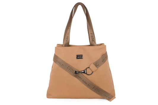 FRNC Γυναικεία Δερμάτινη Τσάντα Pouro 3765-VKT