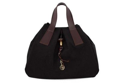 FRNC Γυναικεία Τσάντα Nubuck Treccia Black 5561