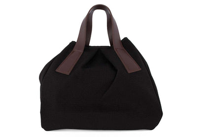 FRNC Γυναικεία Τσάντα Nubuck Treccia Black 5561