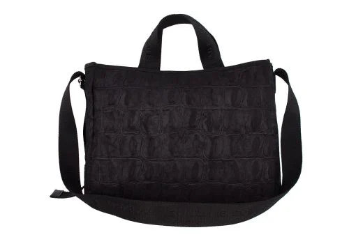 FRNC Γυναικεία Τσάντα Eco Nubuck St.Croco Black 6135-BLK